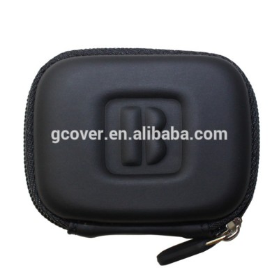 Black Leather Earbuds Cover Small Coin Pouch Hard EVA Protective Headphone Earphone Case