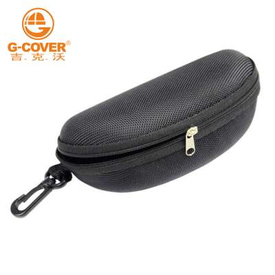 Fashionable EVA hard shell eyeglasses carrying storage box Black zipper cover eye glasses case